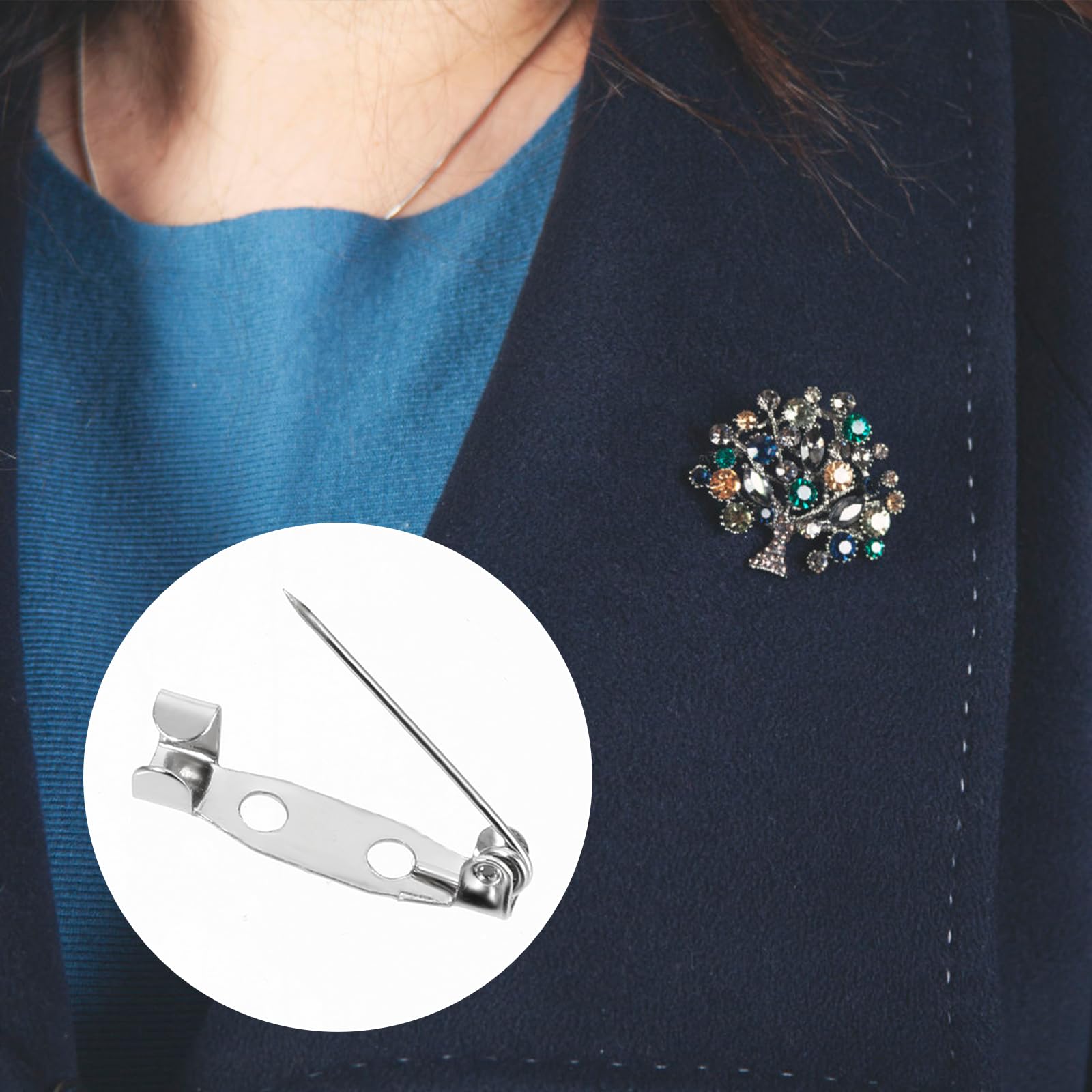 200 Spille Di Sicurezza Nichelate - Grandi E Piccole, 43 Mm, Per Cucito E Craft - Foto 11