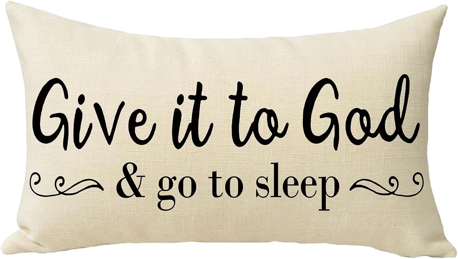 Christian Give It to God and Go to Sleep Lumbar Decorative Throw