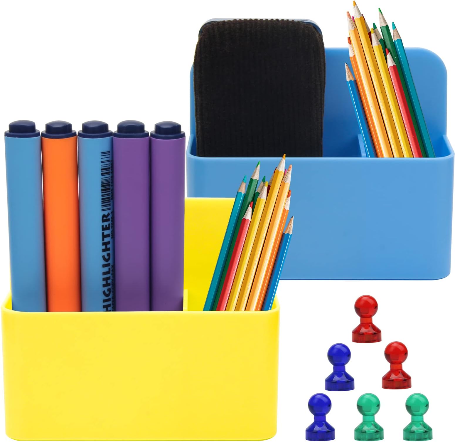 Picassosky 1 Pack Dry Erase Marker Holder,Ywllow