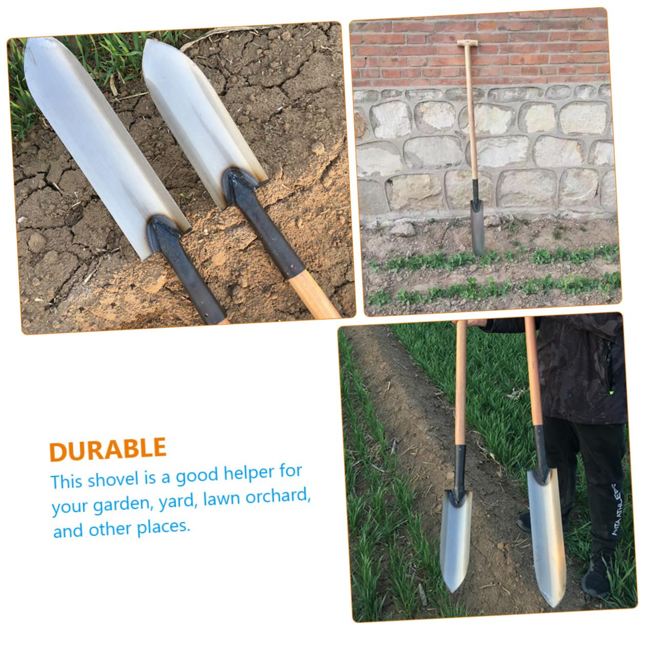 Tragbare Pflanzkelle aus Stahl mit Verlängerbarem Griff zur Bodenlockerung und Pflanzenumsetzung im Garten und Hof Robuste Gartenrasenstecher