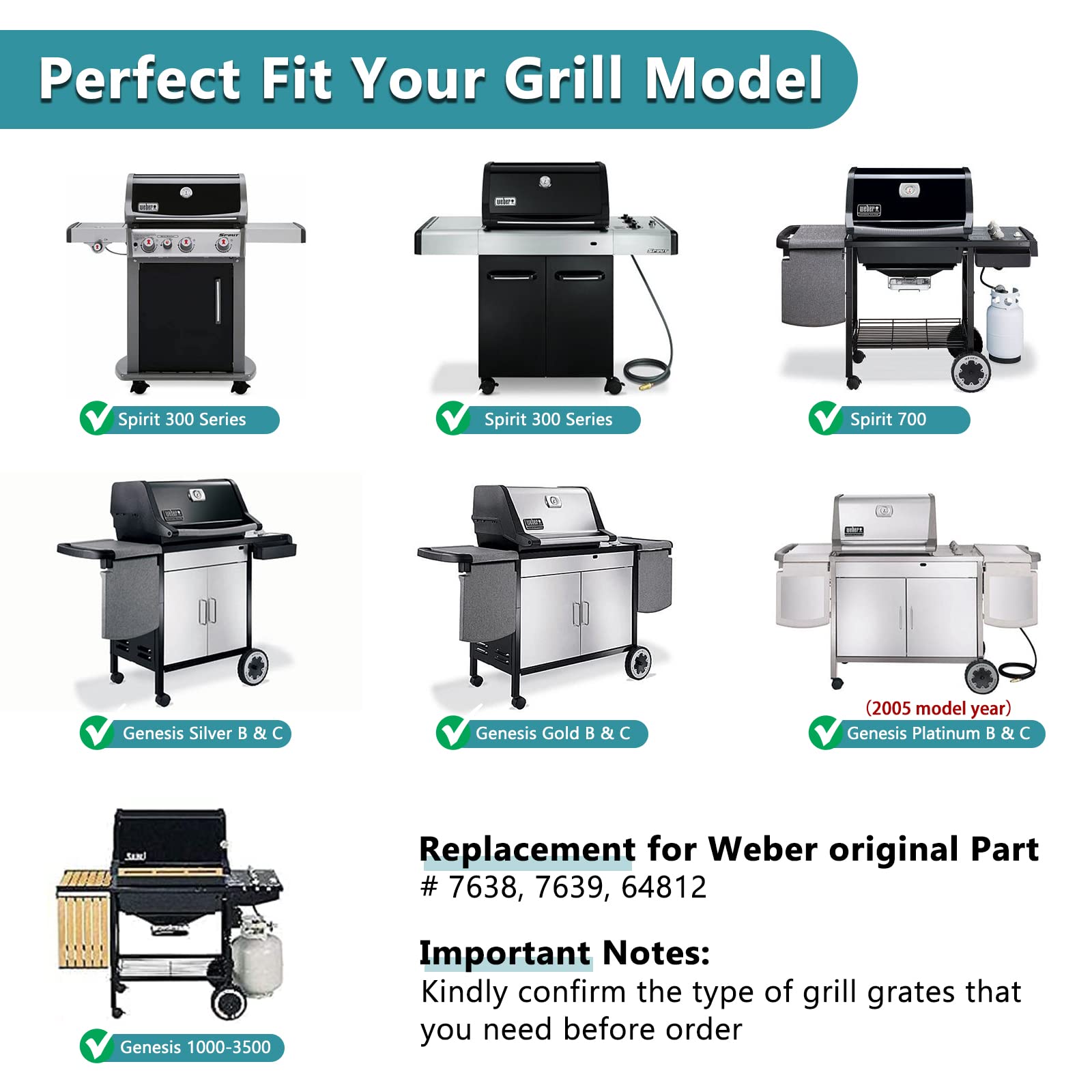 Weber Genesis Silver Parts SafBbcue 67027 Warming Rack For Weber