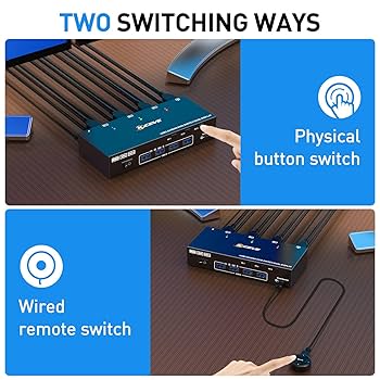 Amazon.co.jp: USB 3.0 HDMI KVMスイッチ 2台のモニター 3台の