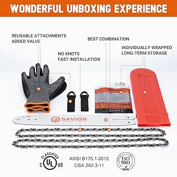 Amazon.com : Savior 18 Inch Chainsaw Bar and Chain Combo