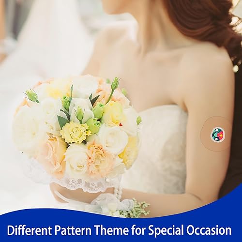 Miniatura 3 de HONYOU Paquete de 40 parches Ahdesive impermeables para G7 y Stelo con calcomanías de patrón, parches CGM transparentes con agujero, 15 días