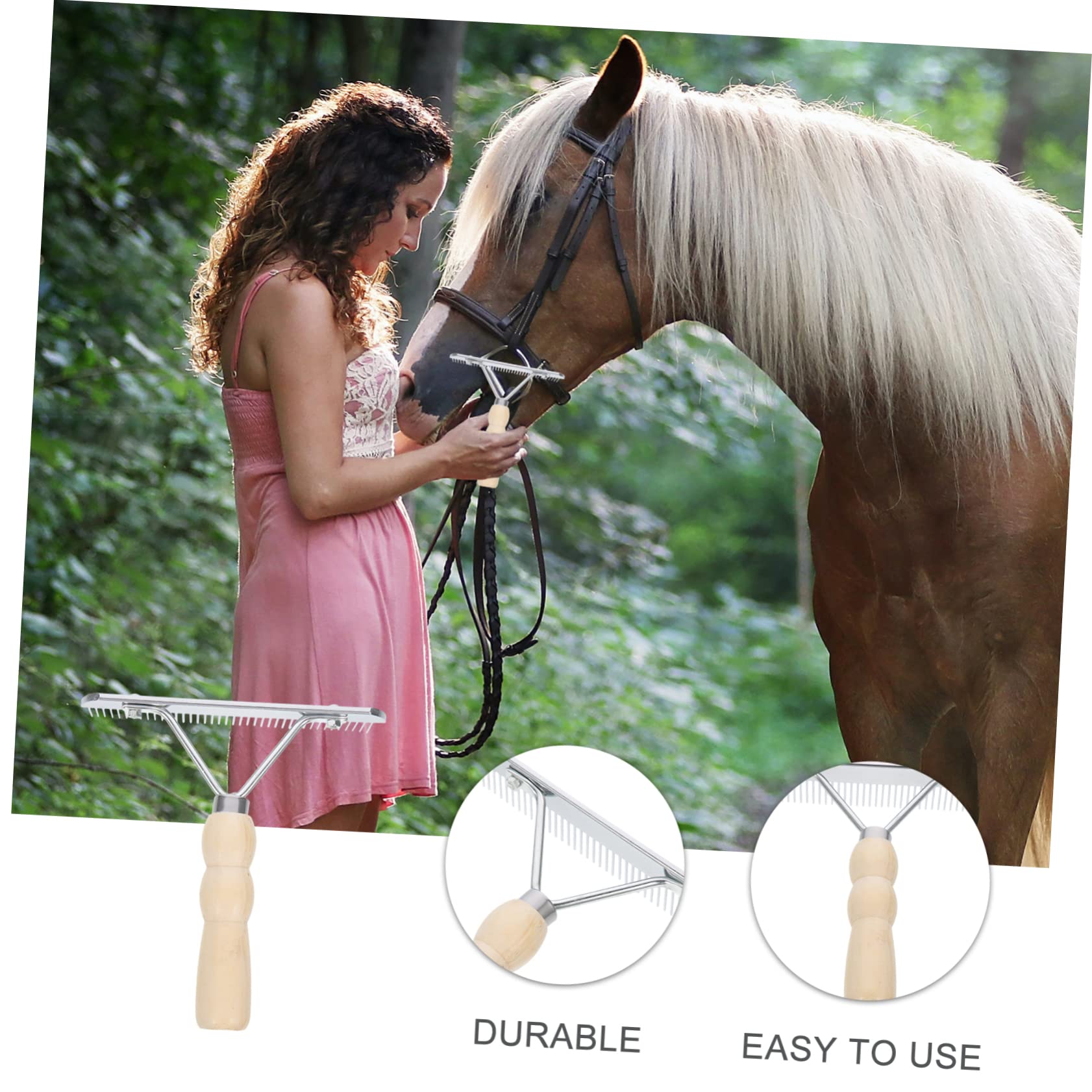 Sosoport 4piezas Cepillo De Limpieza De Caballo Mango De Herramienta De Cuidado Para Mascotas Accesorio Duradero y Ergonómico Para Higiene
