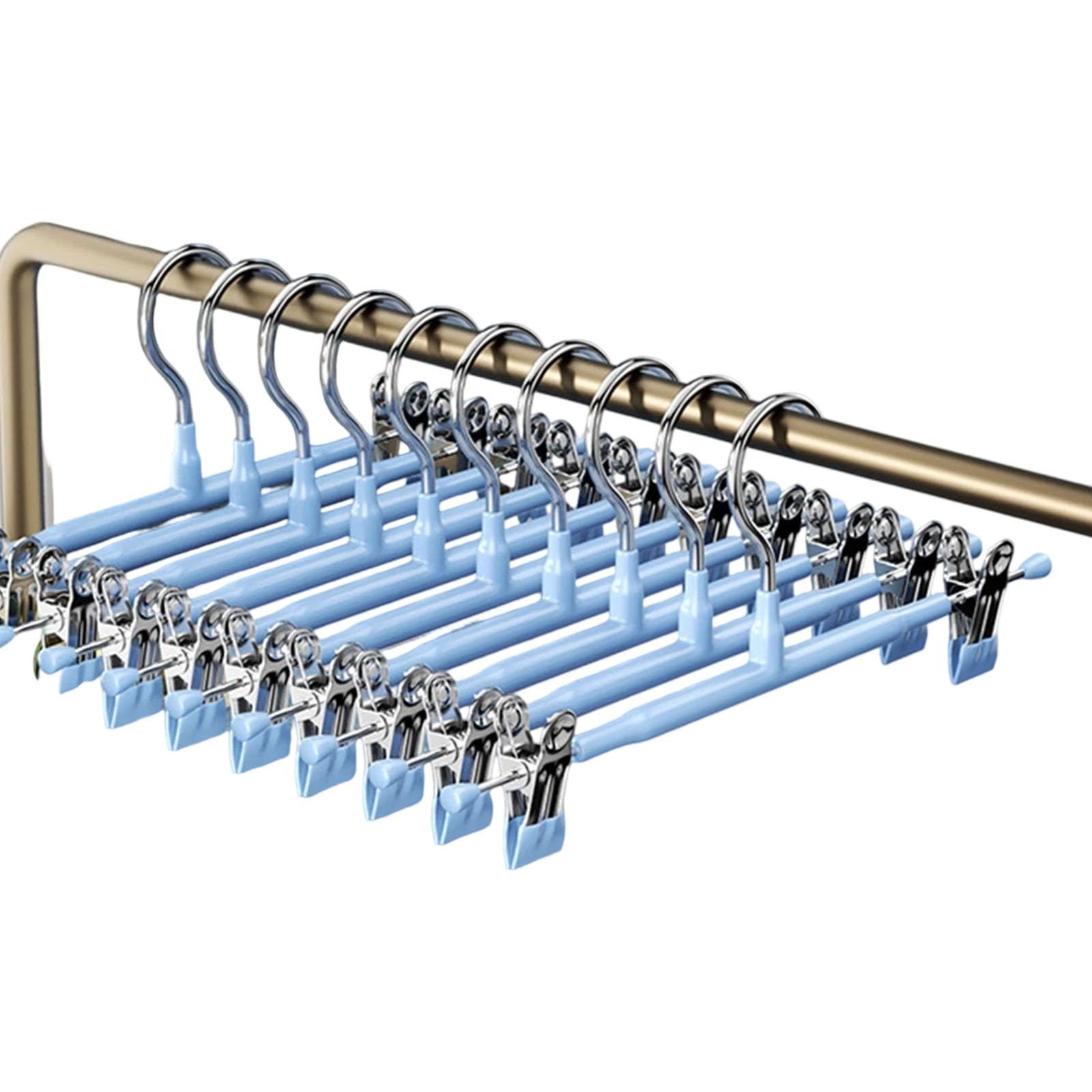 Reinforced Expandable Heavy Duty Pant Hangers with Without Marking Clips Sturdy Garment Hook for Wardrobes Storage Clothes Hanger