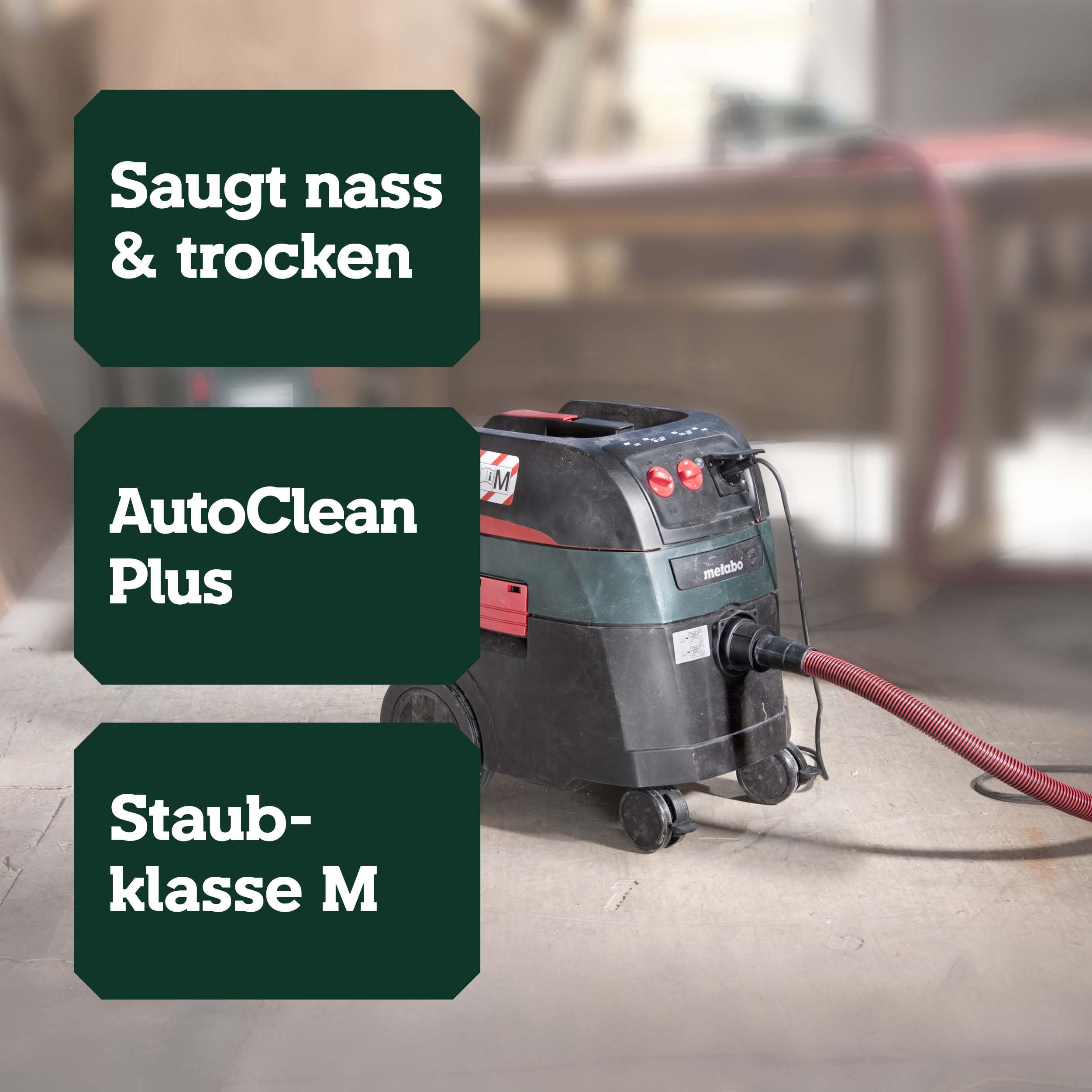 metabo Allessauger ASR 35 M ACP, Nass-Trockensauger für Staubklasse M