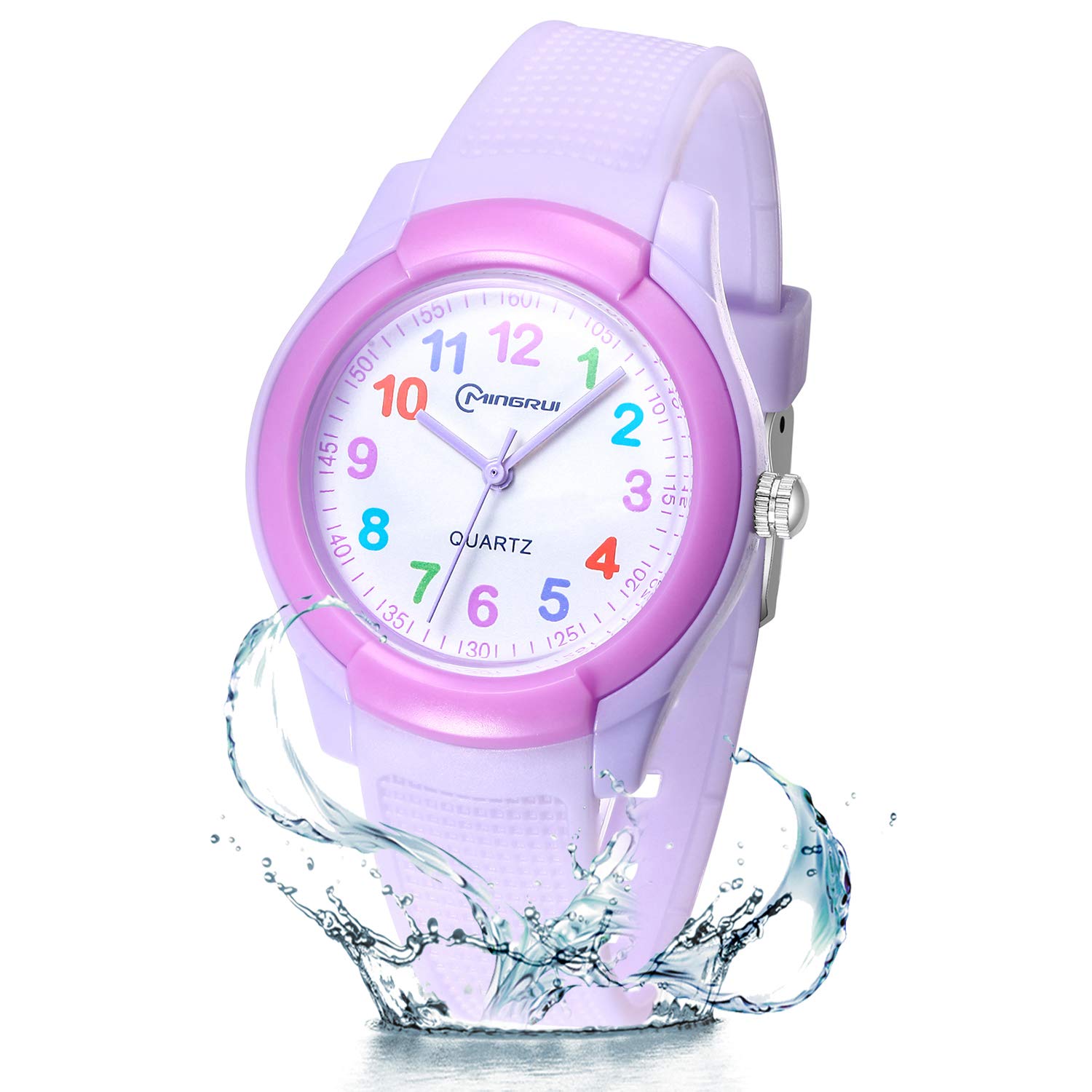 EdillasKids Analog Watch for Girls Boys, Children Waterproof Learning Time Wristwatch Easy to Read Time for Child