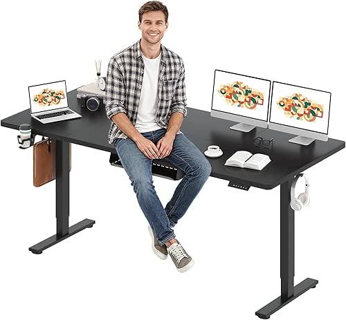 SANODESK Electric Standing Desk 79 x 32 Inches Height Adjustable
