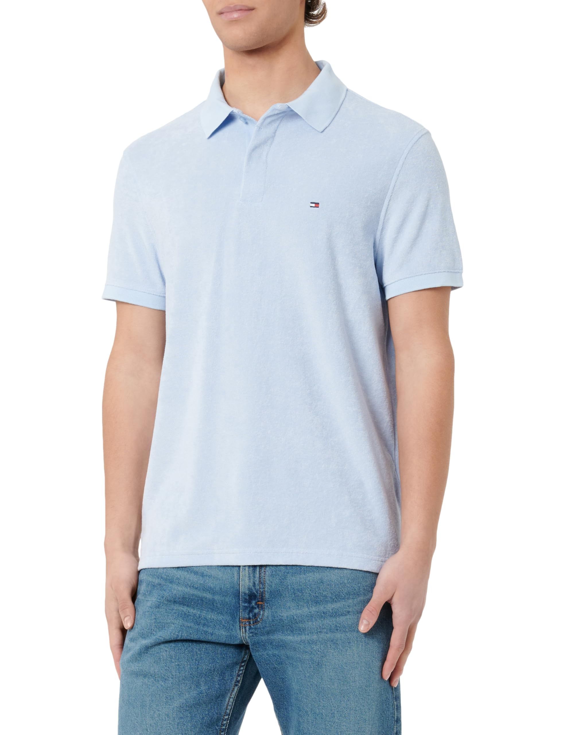 Tommy Hilfiger Men's Micro Towelling REG Polo MW0MW30770, Blue, XL