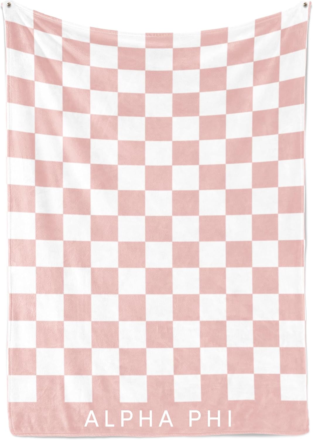 Sorority Shop Alpha Phi Thick Blanket - Stylish Checkered Blanket Perfect for Big Little Sorority Gifts - Soft, Cozy, and Comfortable Gift Blanket for Women - 50" X 62"