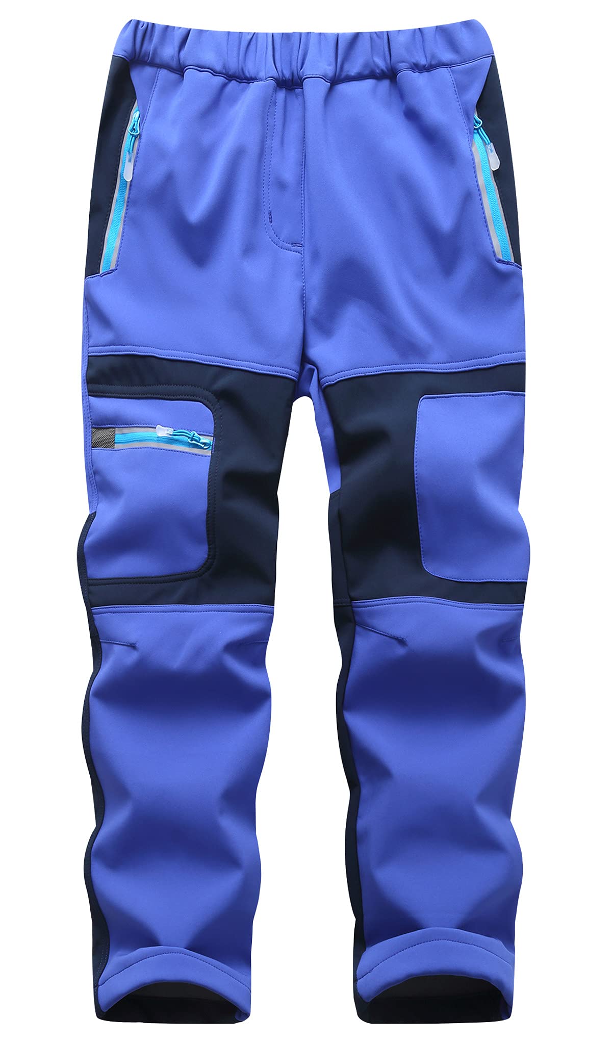 Machbaby Kinder Jungen Mädchen Softshellhose Outdoorhose mit Fleecefütterung Sporthose Atmungsaktiv Warm Funktionshose Regenhose Trekkinghose Skihose