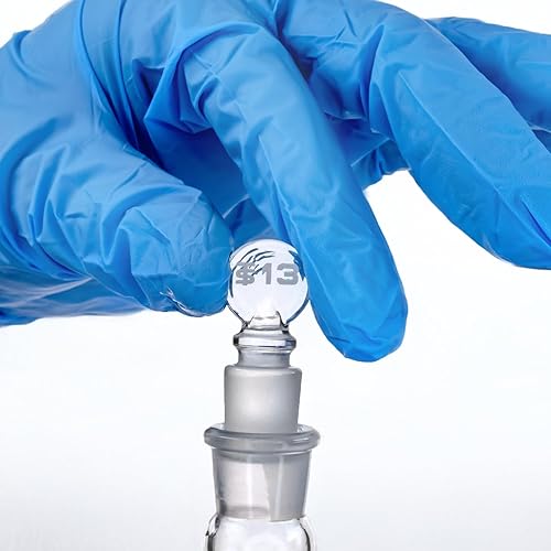 Miniatura 4 de Frasco volumétrico, 3.4fl oz - Clase A, ASTM - Tolerancia  0.0fl oz - Tapón de vidrio - Individual, graduación azul - Eisco Labs