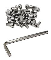 Vista 228 de iexcell 25 piezas M4 x 60/65/70/75/3.150 in paso de rosca 0.028 in acero inoxidable 304 cabeza hexagonal Tornillos Tornillos surtido Kit