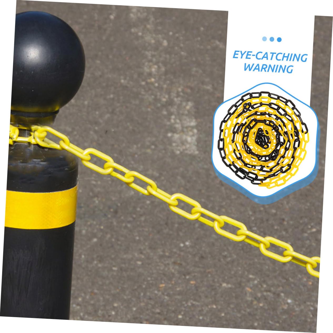 Gatuida 8piezas Cadena De Barrera De Seguridad Plástica Para Control De Tráfico y Gestión De Seguridad Para Conos De Señalización y Áreas De Estacionamiento