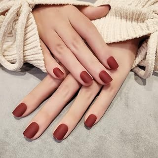 Press On Nails Short Press On Manicure 24 Pcs Artificial Nail Jelly Glue on False Nails for Women Girls