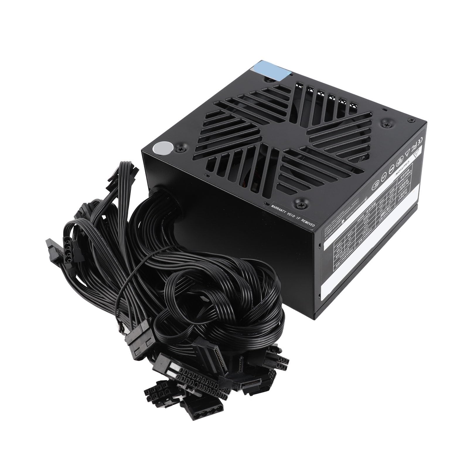 PUSOKEI Alimentatore da 800 W per PC Desktop |PFC Attivo, Supporto Dual Core, Ventola a velocità Automatica
