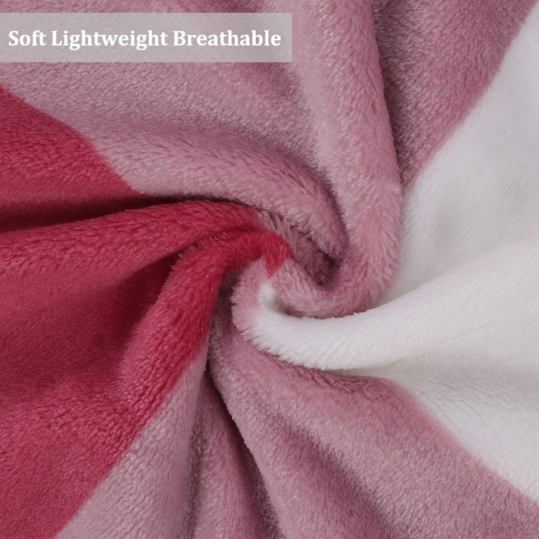 PiccoCasa Couverture polaire en flanelle pour animal domestique - Couverture de canapé-lit - Couverture pour chien ou chat de petite taille - 76,2 x 101,6 cm - Rose et blanc