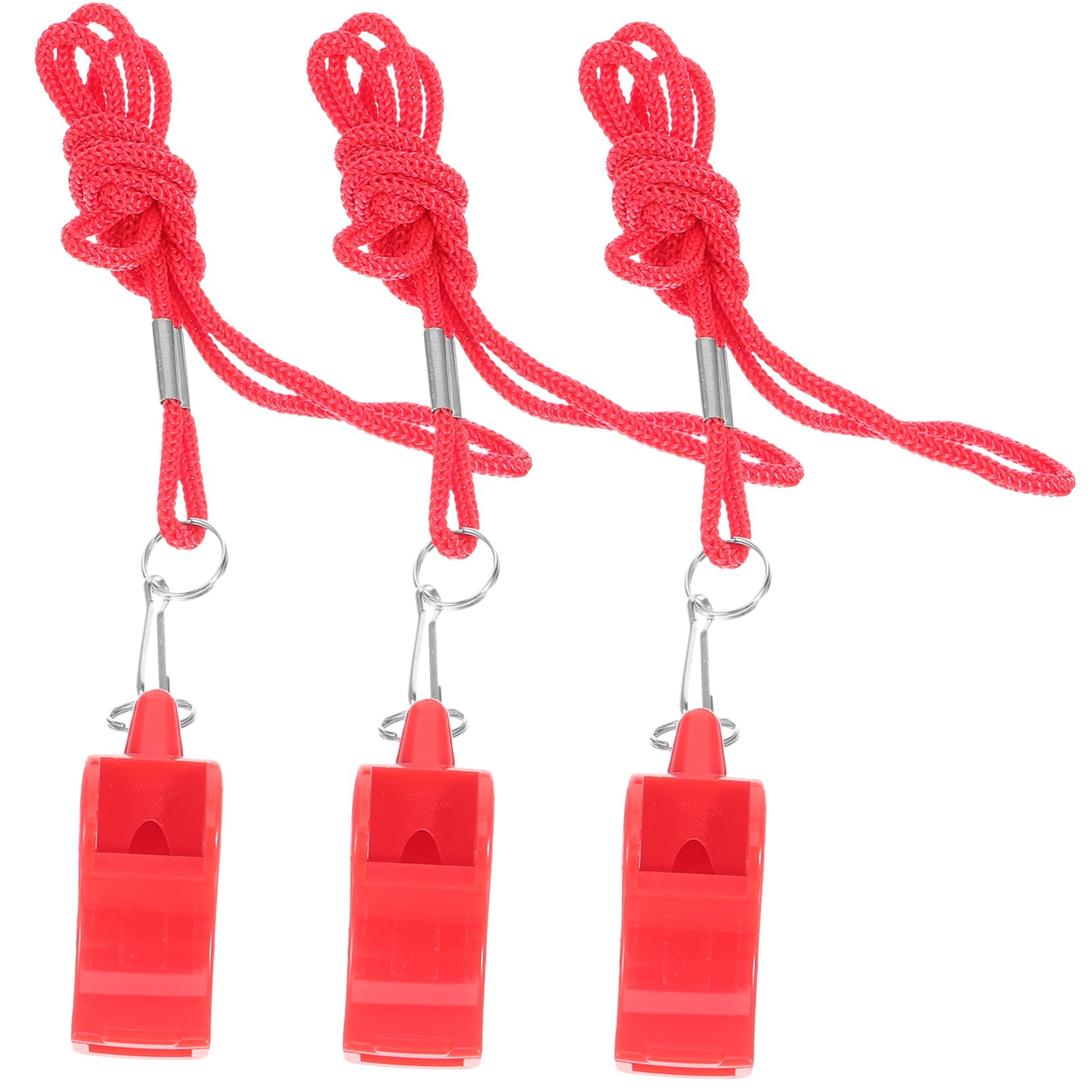 GANAZONO 3Pcs Outdoor Whistle Emergency Survival Whistles with Lanyard Loud Sound for Camping Hiking Fishing Bird Training Durable Multi Use Safety Tool