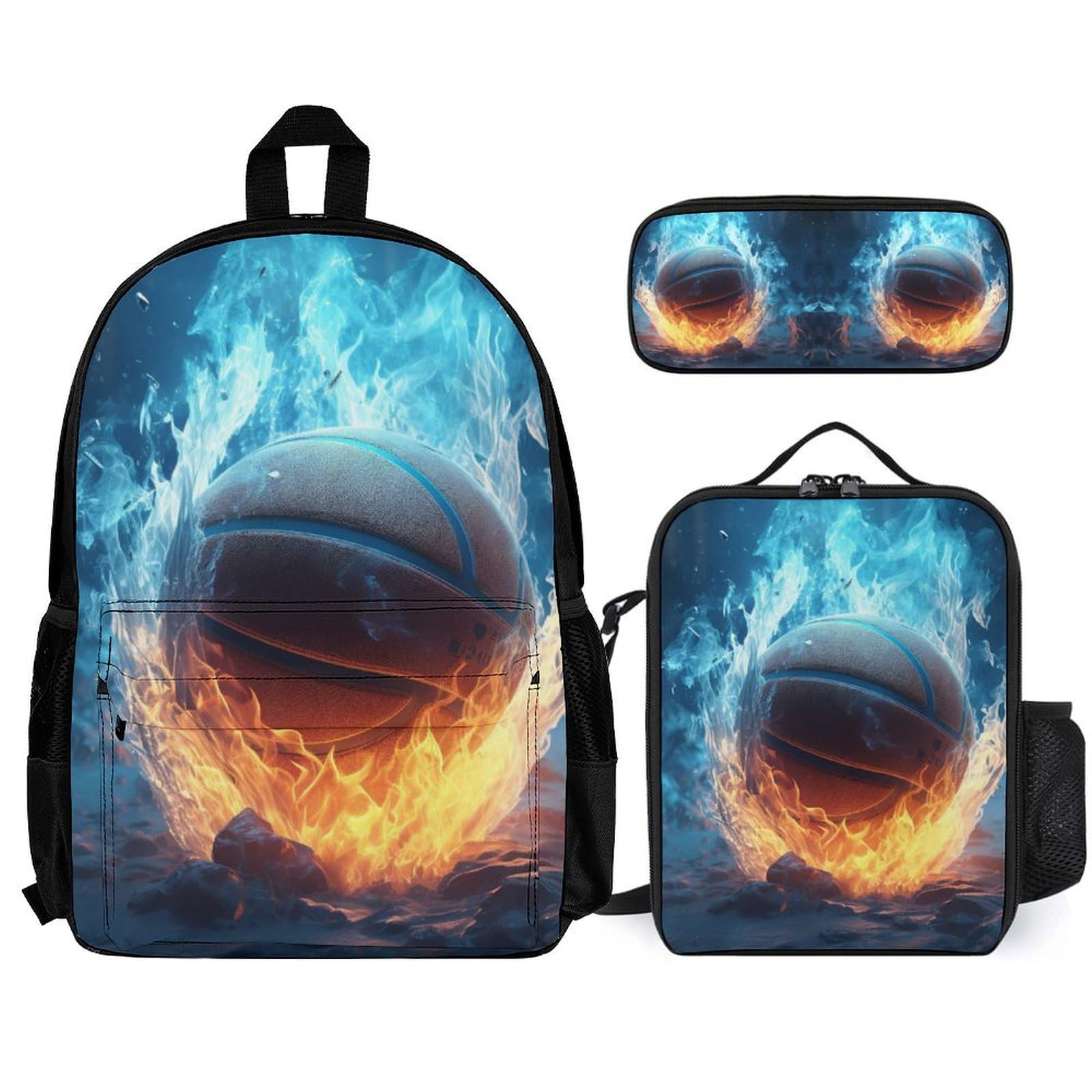 Bookbag Sowa Chłopiec Podstawowy z Termiczną Torbą i futerałem, Plecak Szkolny Motyw Flagi Narodowej Dziewczyna 8-13 lat na prezent szkolny i szkolny, Styl-14, Talla única, Preppy