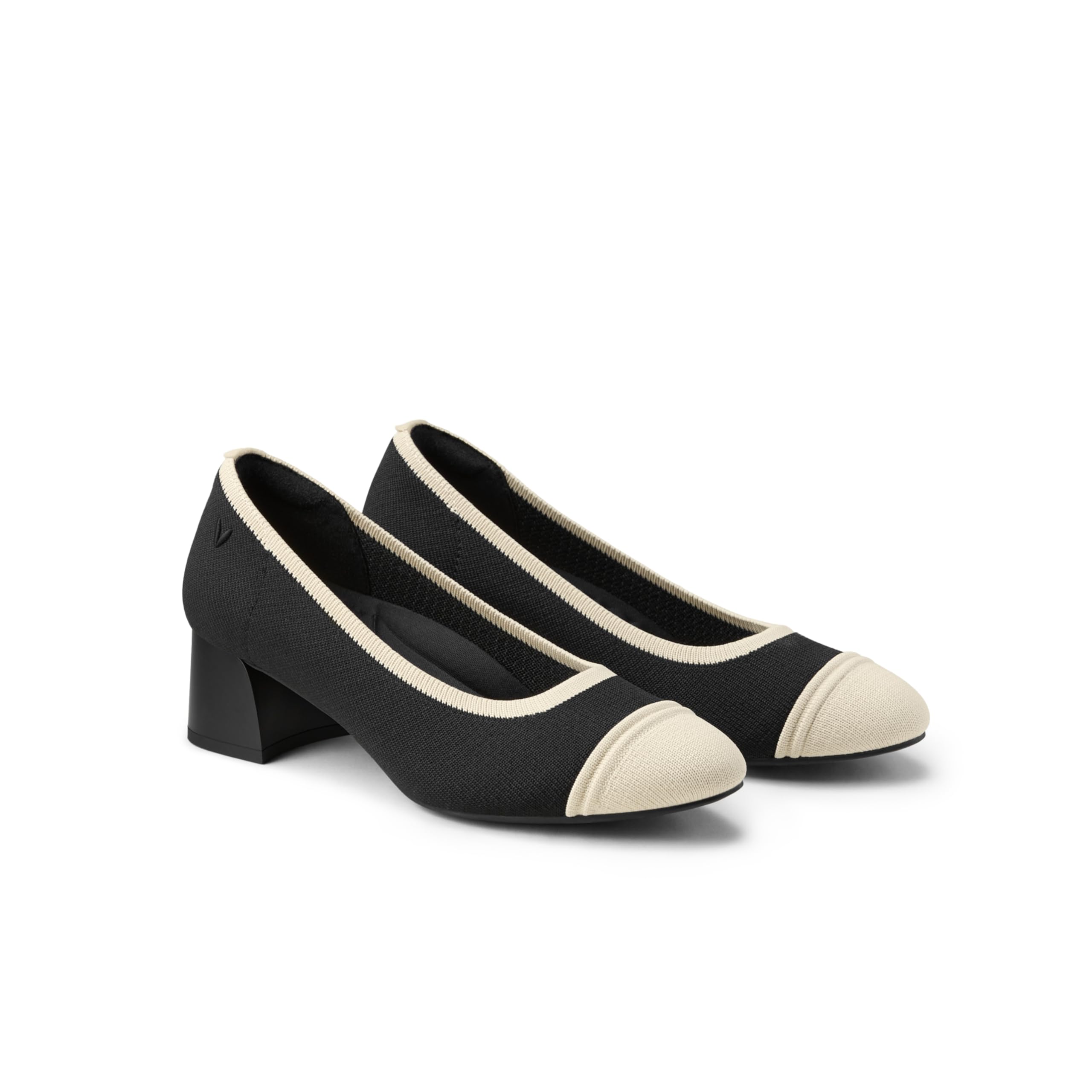 VIVAIA Julie Pro Women's Chic Retro-Inspired Round Toe 4.5cm/ 1.77”High Heels Slip on Dress Chunky Pumps Ideal for Commuting, Socializing, PartyRound-Toe Chunky Heels