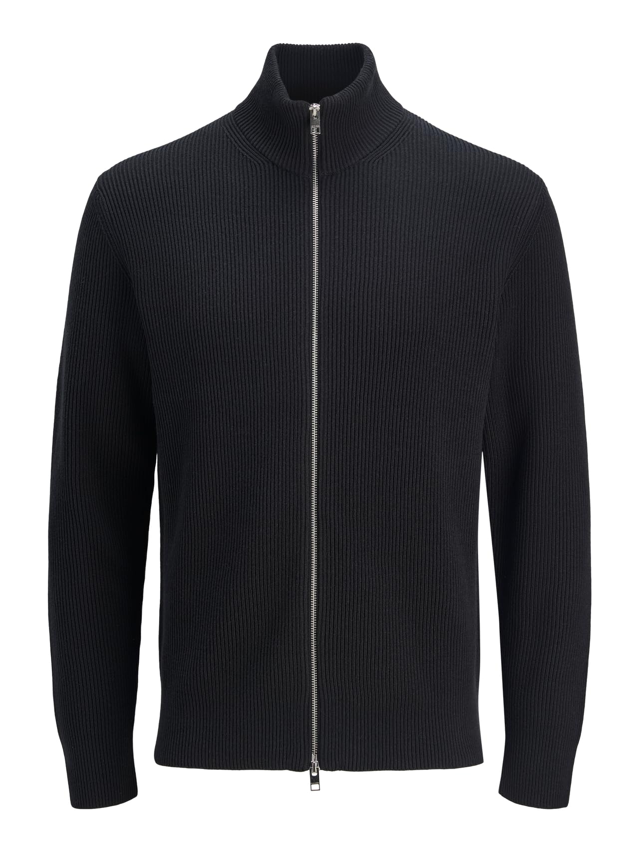 JACK & JONES Men's Jjeperfect Knit Zip Cardigan Sn, Black, S
