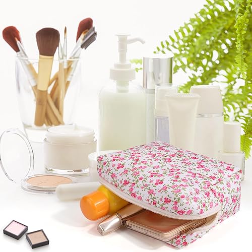 Miniatura 5 de BUSOHA 4 bolsas pequeñas de maquillaje para bolso, mini bolsas de cosméticos portátiles para mujeres, monedero, lápiz labial, accesorios cosméticos,