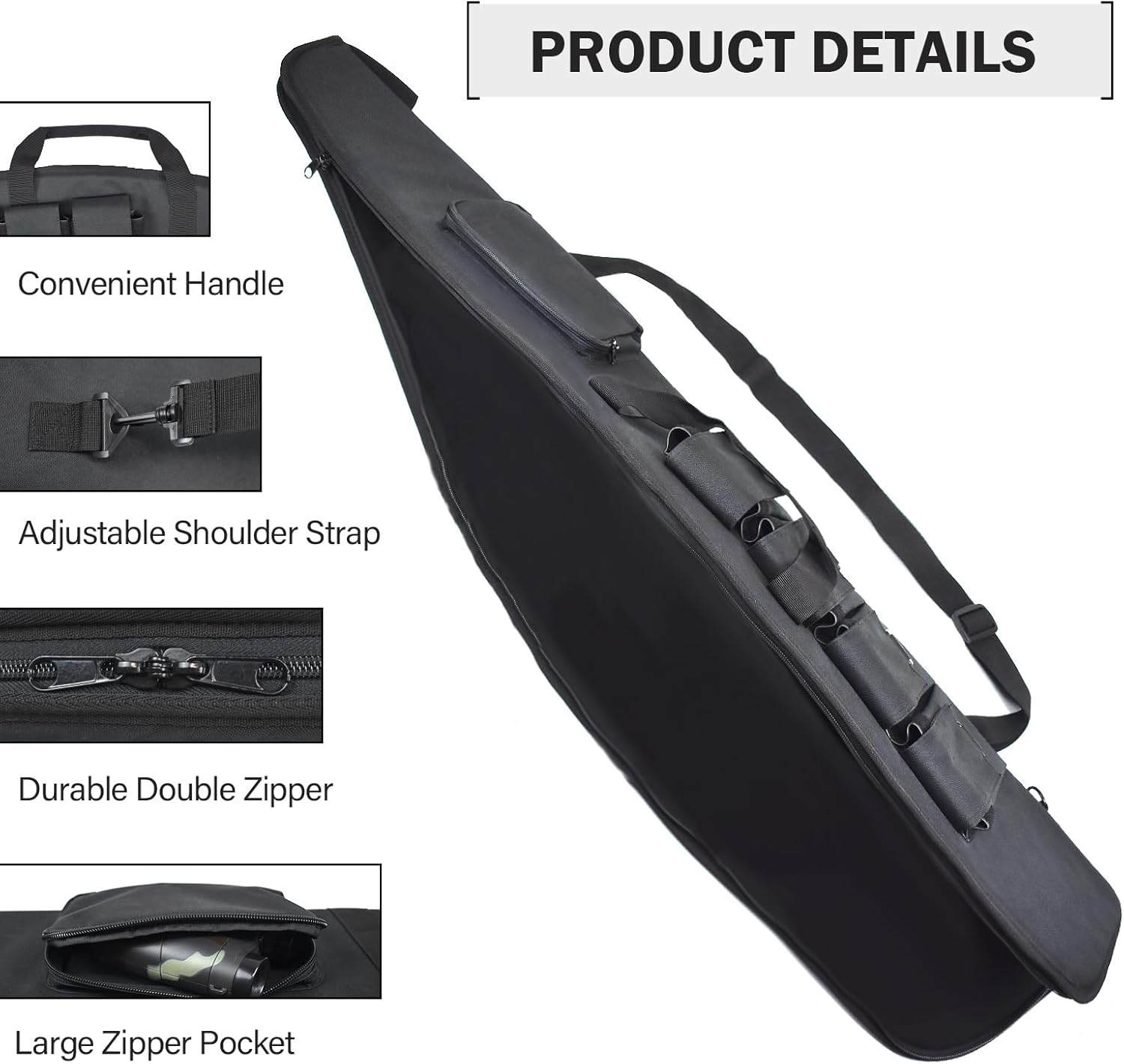 Soft-Rifle-Cases Gun-Cases for Shotguns Long Rifle Bag with Multiple Magazine Holder Pouch,Adjustable Non-Slip Shoulder Strap Storage and Transport 44/48/52 Inches