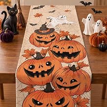 OHOME Halloween Decor Indoor - Table Runner Indoor Outdoor - Halloween Decorations Party Favors Supplies Backdrop Tablecloth for Home Office Kitchen