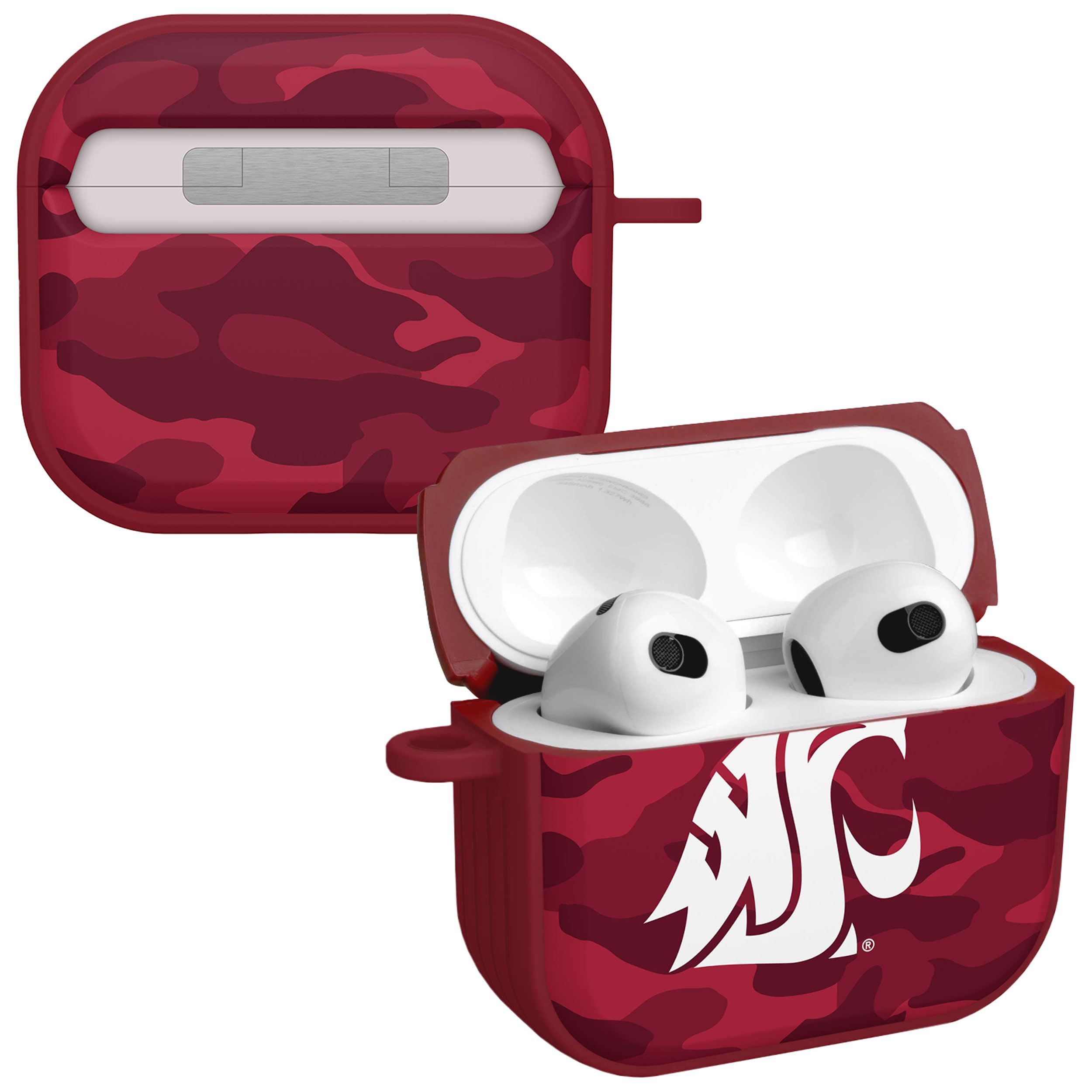 AFFINITY BANDS Washington State Cougars Camo HDX Case Cover Compatible with Apple AirPods Generation 3