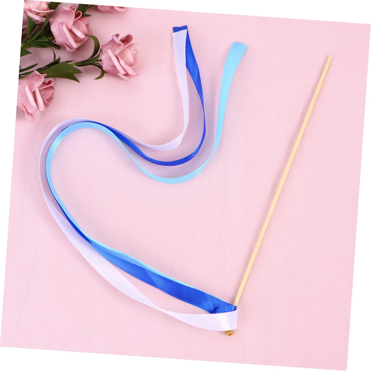 LABRIMP 40stücke Hochzeit Wands Mit Glöckchen Blaue Satin-ribbons Für Hochzeiten Partys Und Feiern Kreative Zauberstäbe Für Festliche Anlässe Als Gastgeschenk