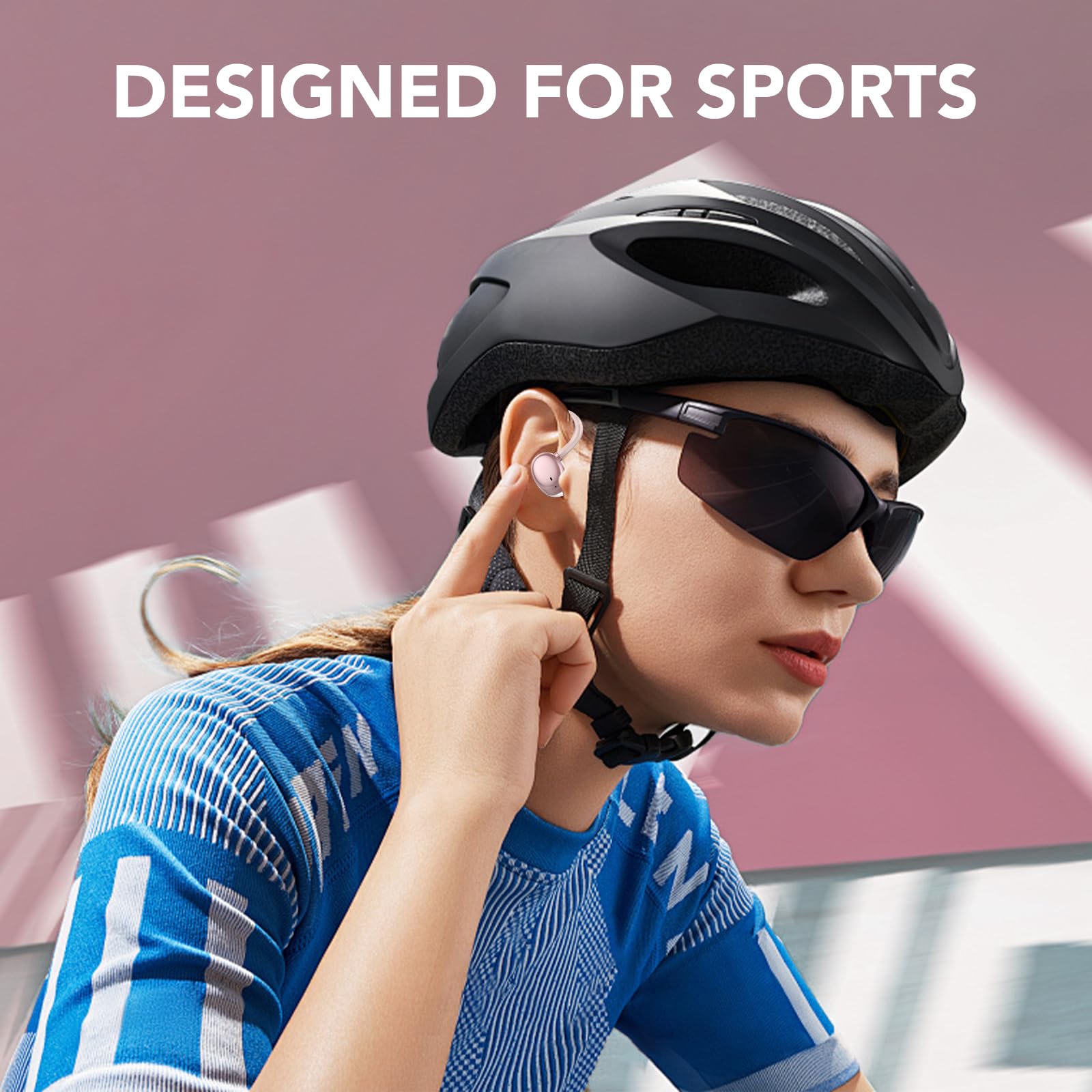 Auriculares Inalambricos, Auriculares Bluetooth 5.3 Deportivos con Gancho de la Oreja, 72H Cascos Inalambricos Bluetooth con Cancelacion Ruido ENC, Pantalla LED, Ajuste Cómodo,IPX7 Impermeable Cascos — view 7