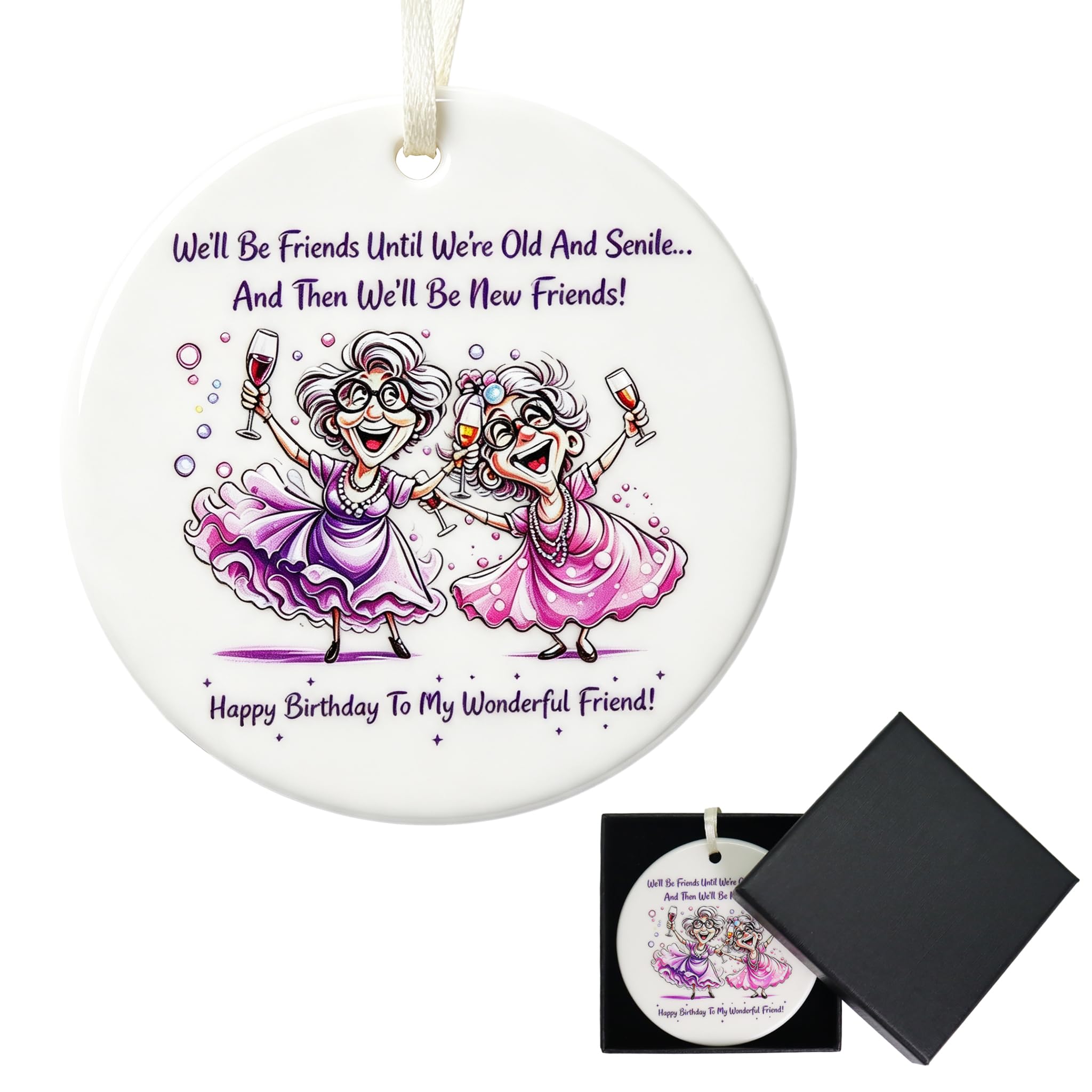 Best Friend Birthday Ceramic Ornament, Funny Gifts For Women â image 1
