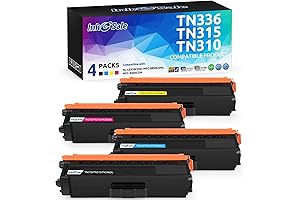 TN336 Compatible Brother Toner Cartridge Replacement 4-Pack (KCMY)