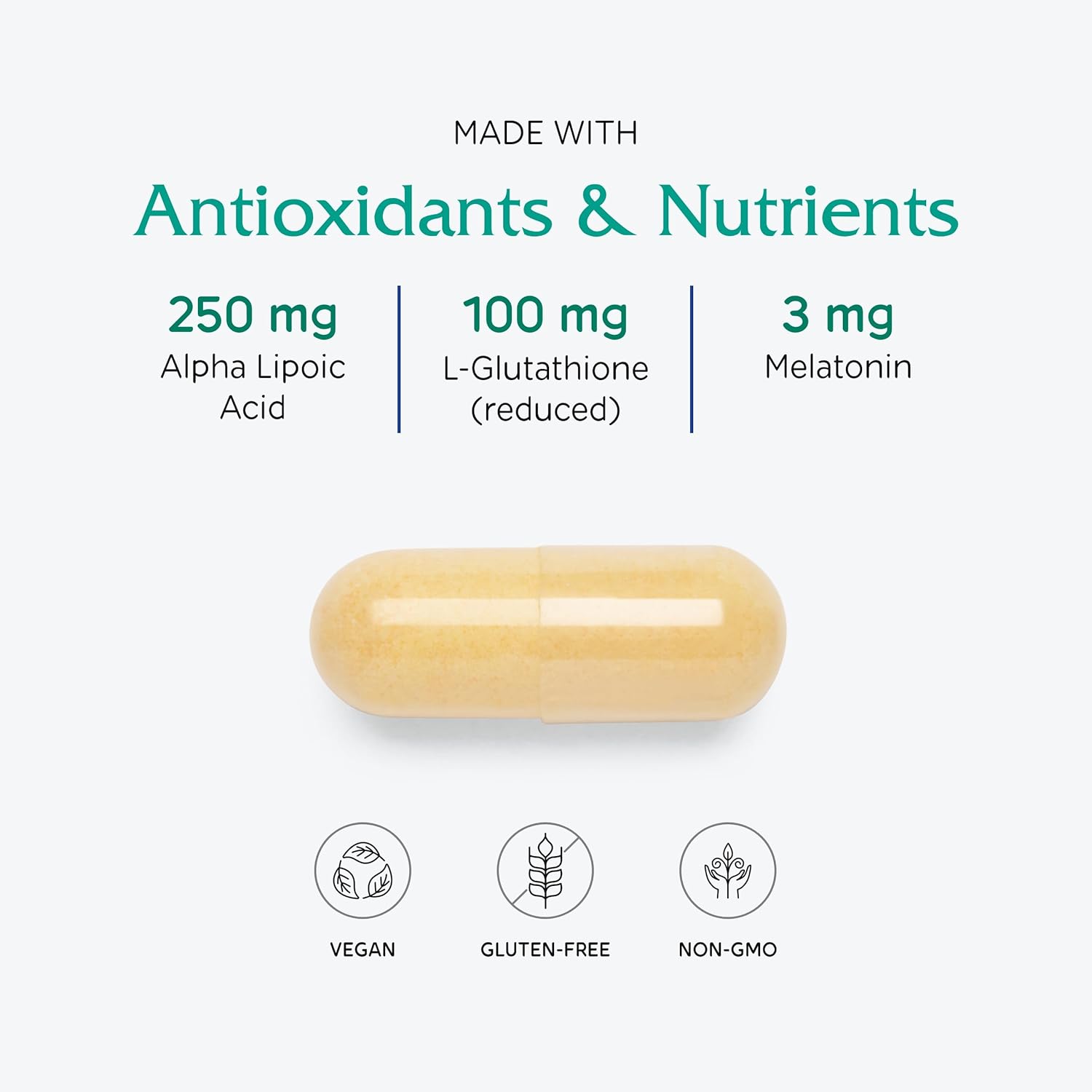 Vitanica Ovum P.M. - Provides Antioxidant Support for Healthy Egg Quality - Women's Health Supplement with Alpha Lipoic Acid, Glutathione, Melatonin, Vitamin D & CoQ10 - Vegan - 30 Capsules