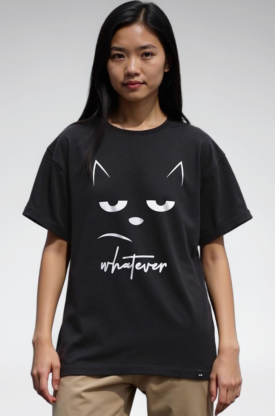 - Women's Graphic Printed Cotton T-Shirt - Boyfriend Fit