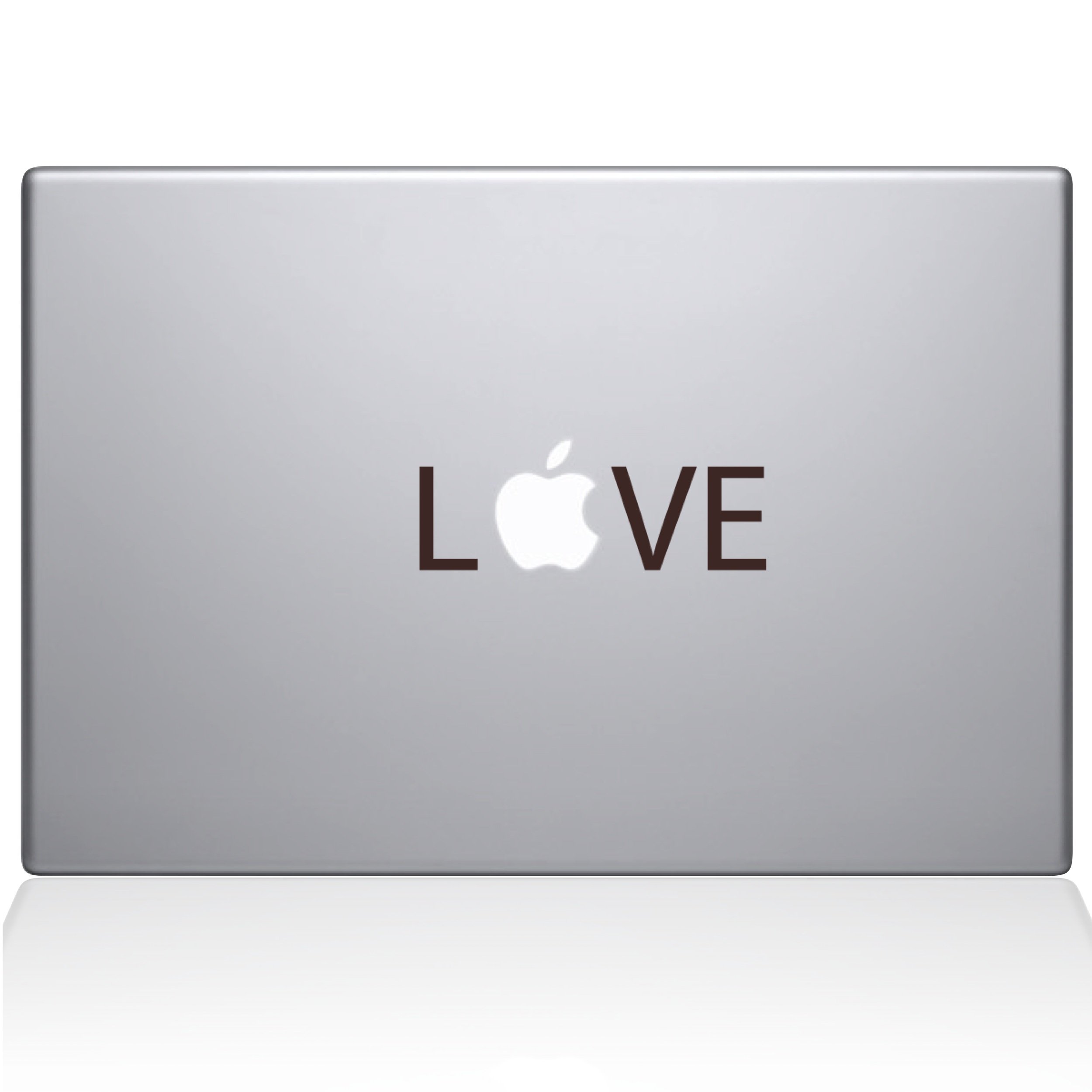 Vinilo Adhesivo MacBook Pro 15 de 2016 Manzana Love Marrón Oscuro