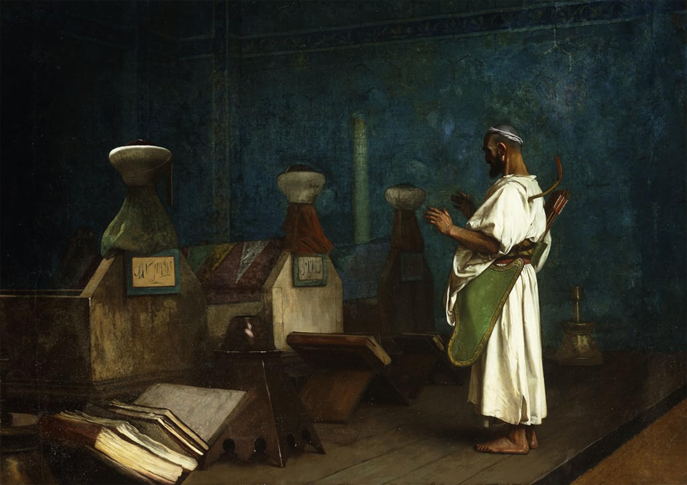 ARTXLXXBN Famous Art Print Poster Vintage Wall Art Prayer At the Sultan by Jean Leon Gerome Canvas Art Poster for Home Decor 60x90cm