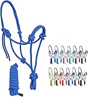 Vista 6 de Resistance Halter de cuerda ajustable de nailon liso con plomo a juego de 6 pies