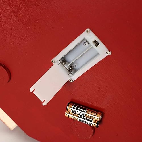 Miniatura 7 de Calendario de Adviento de madera de Navidad de 15 pulgadas con cajones e iluminación LED para adultos y niños, decoración de cuenta regresiva de