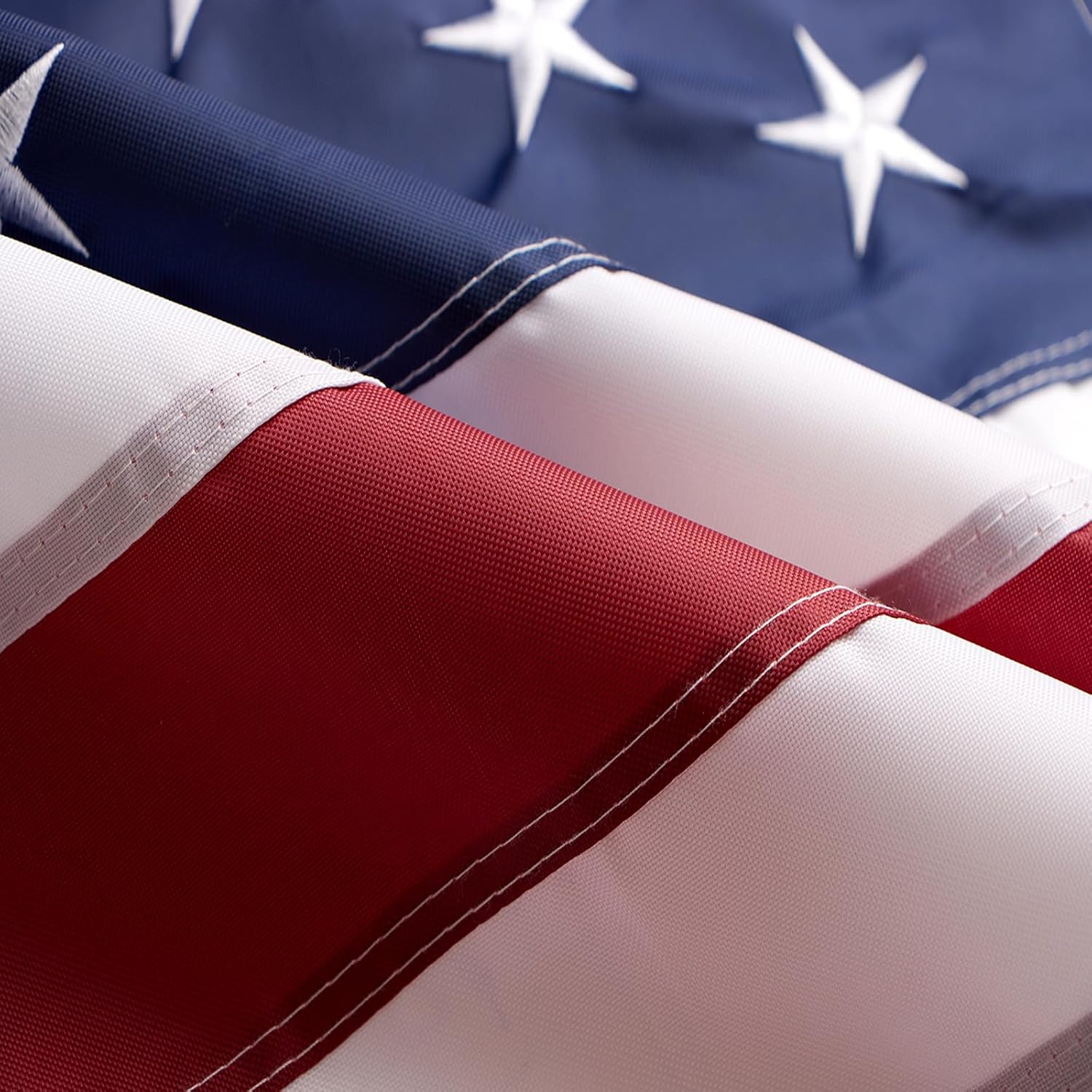 American Flag 8x12 Foot,Heavy Duty Water Resistant Polyester US Flag,Embroidery Stars/ 6 Rows of Lock Stitching/Brass Grommets,USA Flag 8x12Ft