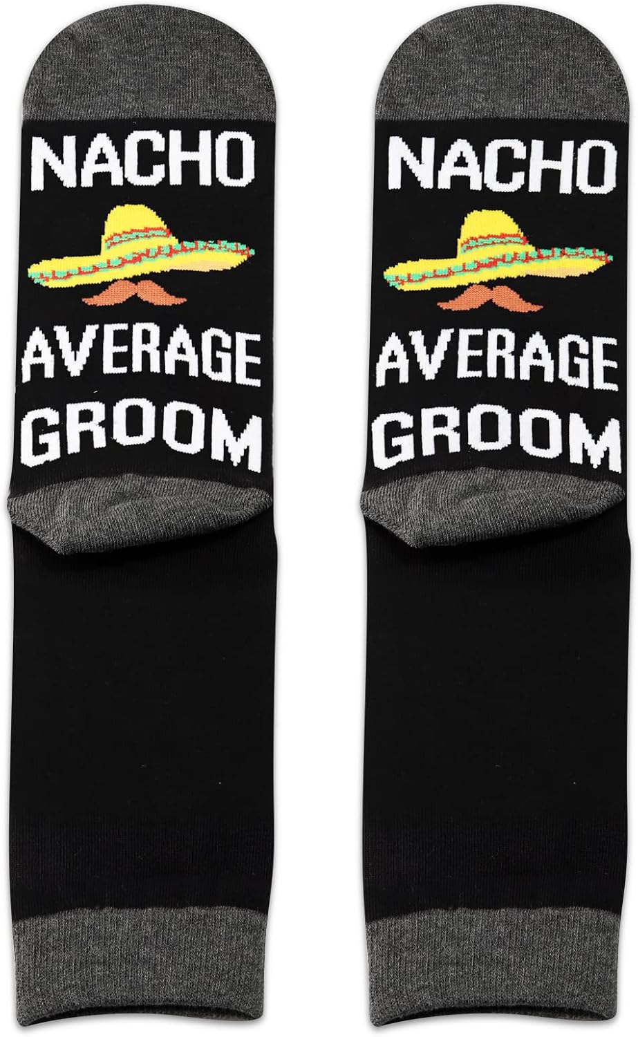 BDPWSS Funny Groom Socks Wedding Day Groom Engagement Gift Nacho Average Groom Bachelor Party Socks (nacho groom socks) image 4