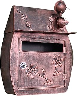 TWW Cassette Postali per Montaggio A Parete Cassetta Postale Verticale per Esterno con Serratura Cassetta Postale in Acciaio Cassetta Postale retrò di Grande capacità per Uffici Domestici,Rosa