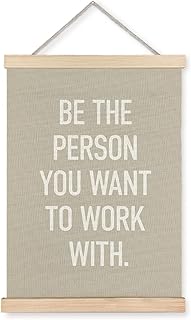LUVADIAN Motivational Office Wall Decor, Be the Person You Want to Work with Poster Hanger Frame, Inspirational Wall Art for Office, Teamwork Artwork for Office, 12x16 Inches