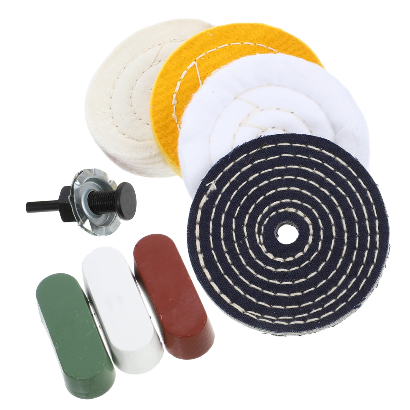 HOMOCONO 1 Set Cloth Wheel Set Bench Buffing Wheel Polishing Kit Polishing Wheel Kit Polishing Wheel for Drill Polishing Wheel Disc Buffing Disc Polishing Accessories Polishing Tools