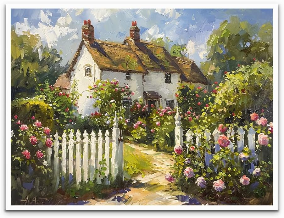 Spring Farmhouse Decoration English Country Print Country