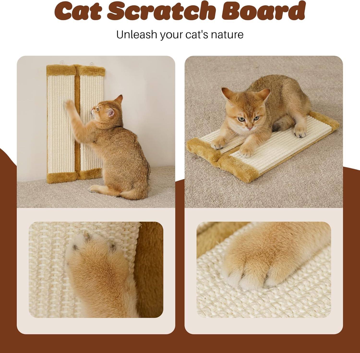 Amazon | 猫 爪とぎ タワー 爪研ぎ ボード 50×23 コーナー 壁 保護