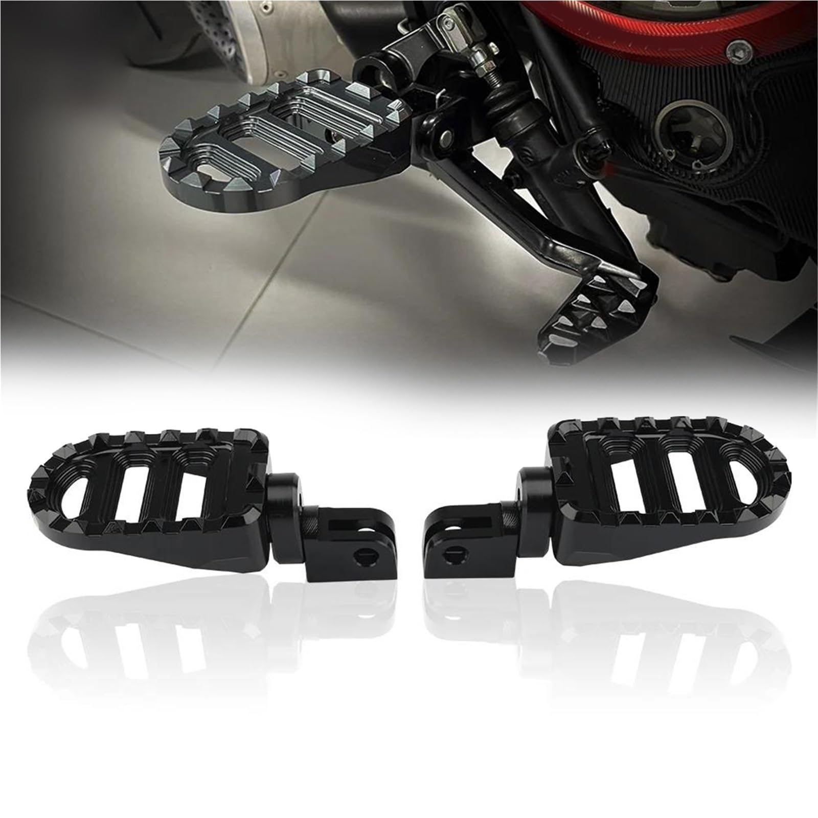 Repose-Pieds Moto CB 650R 1000R, Pédales Aluminium CNC Idéales pour Balades et Trajets Urbains