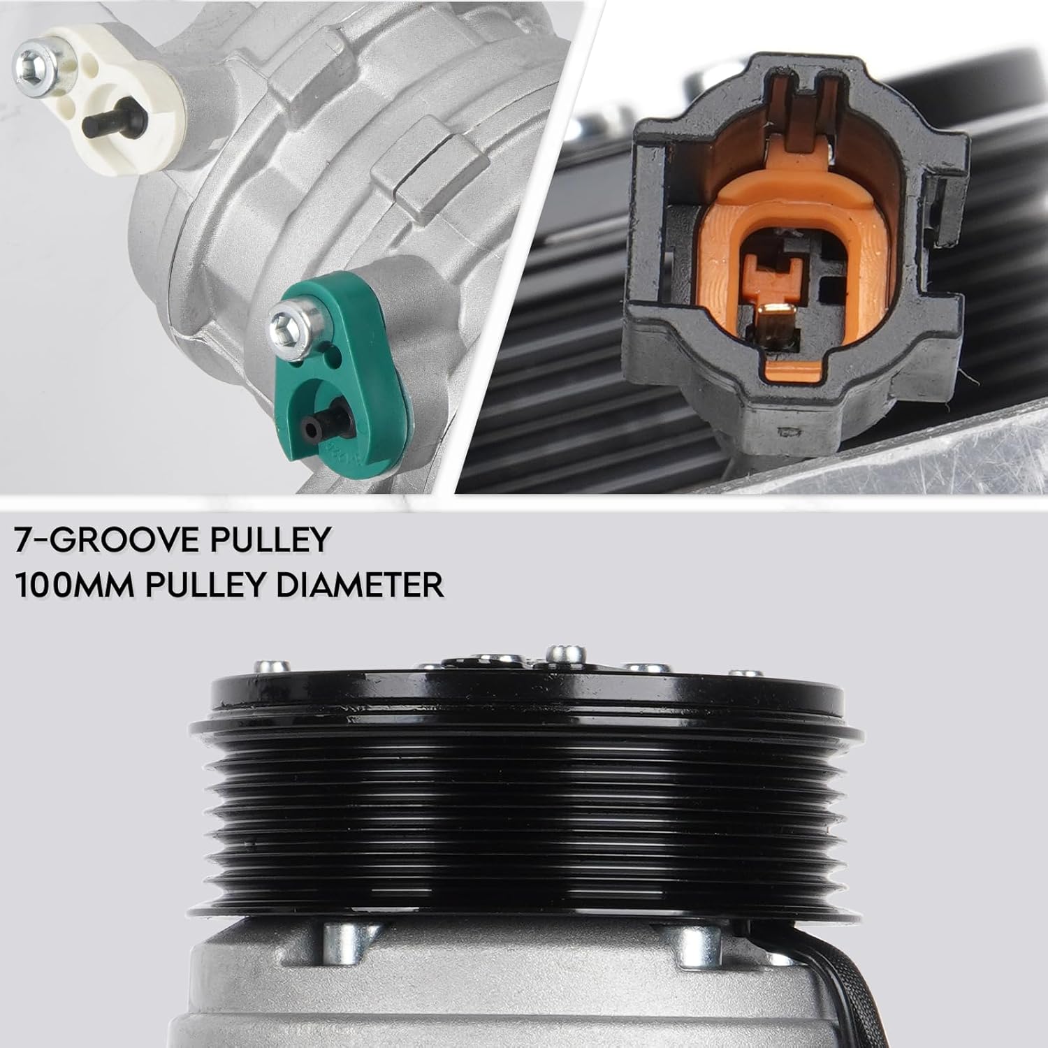 New AC Air Condition Compressor with Clutch for 2014-2019 Nissan Versa Note/March/Note 1.6L, for 2012-2019 Nissan Versa 1.6L, for 15-19 Micra 1.6, for 16-18 Tiida 1.6 1.8
