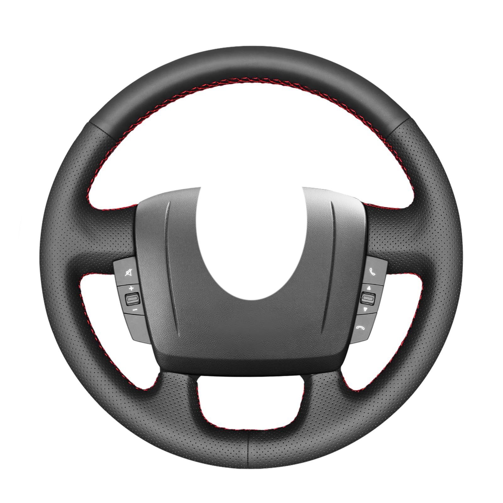 MEWANT Passgenauer Lenkradbezug zum Nähen für Peugeot | Peugeot Boxer 2007-2022 / Citroen Jumper 2007-2022 / Fiat Ducato 2006-2021 - / 36 cm Durchmesser Kunstleder Atmungsaktiv